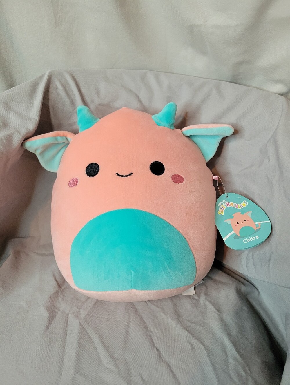 Squishmallows Peach and Teal Chitra Plush